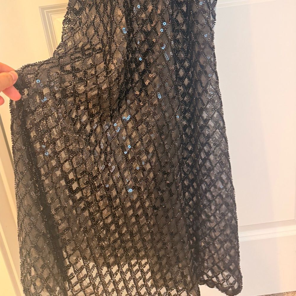 NWOT BRONX AND BANCO Liora Maxi Dress, Elegant Black Sequin Gown, wedding guest - Picture 16 of 16